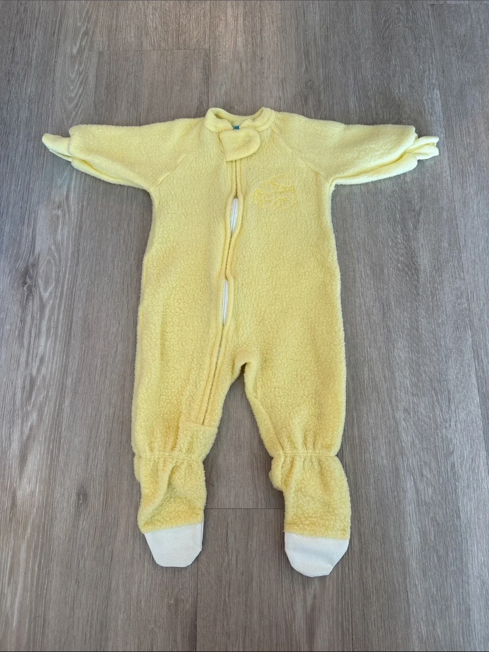 Carter’s Vintage 80’s Yellow Fuzzy One Piece